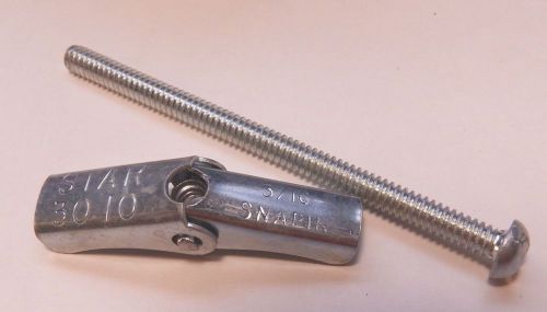 Vintage star fasteners snapin toggle bolt sz 3/16&#034; 3&#034; r screw drywall plywood for sale