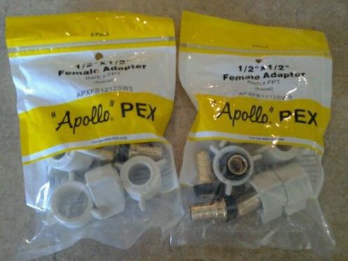 Lot of 10 1/2&#034; x 1/2&#034; Female Pex Adapter - 5 pack ``APXFB1212SW5