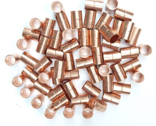 SIXTY (60) 1/2&#034; ELKHART COPPER COUPLING WITH ROLL STOP C X C #100RS