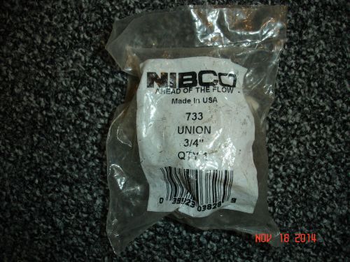 Nibco #733 series 3/4&#034; solder end female brass cast bronze union.  new for sale