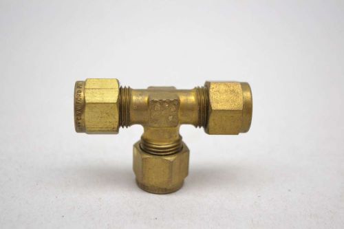 Swagelok b-600-3-6 brass 3/8 in tube tee union fitting d431090 for sale