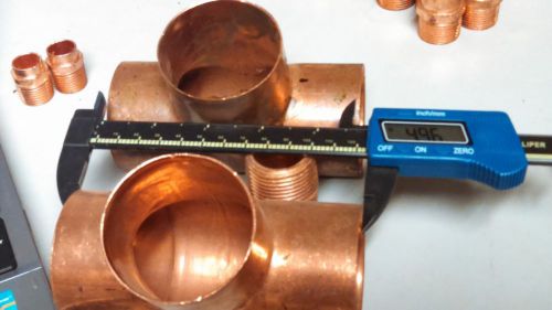 Epc copper pipe fitting 2 1/4&#034; x 2/14&#034; x 2/14&#034; length 5&#034; count of 2 new for sale