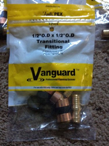 Lot Of 5 1/2&#034; O.D. X 1/2&#034; O.D. VANGUARD 5 PACK TRANSITIONAL FITTINGS-
