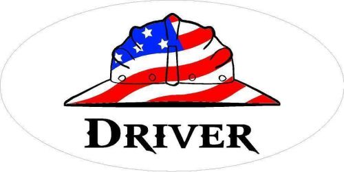 3 - Driver US Flag Lunch Box Oilfield Hard Hat Toolbox Helmet Sticker H273