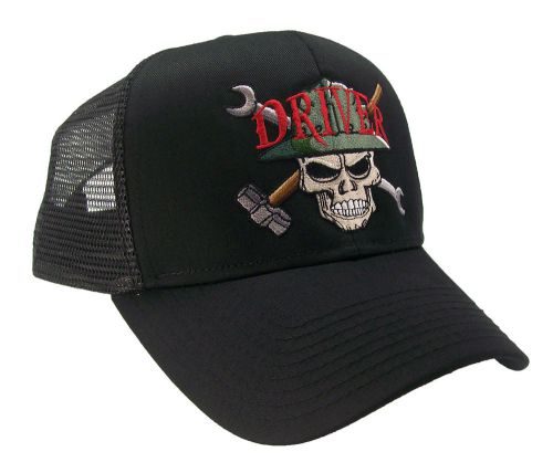Driver Skull Construction Oilfield Roughneck Embroidered Mesh Cap Hat
