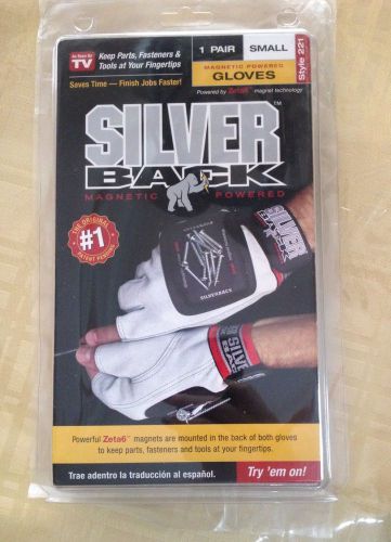 Small Silver Back Magnetic Power Gloves NEW 6pairs