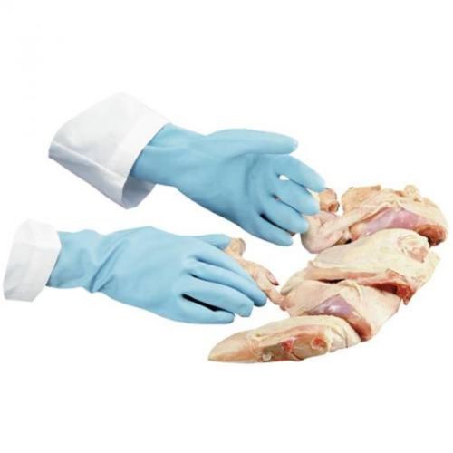 1 Pair of Value Plus 12&#034; Latex Flock Gloves, Blue, Sz Med Impact Products Gloves