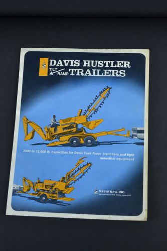 VTG Davis Hustler Tilt/Ramp Trailers Brochure Backhoe/Tractor