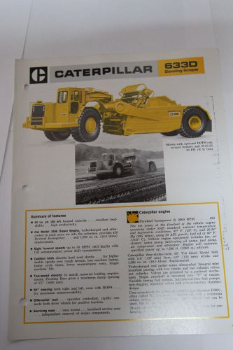 Caterpillar 633D Scraper Sales Brochure Dated 1975 - PDF File copy