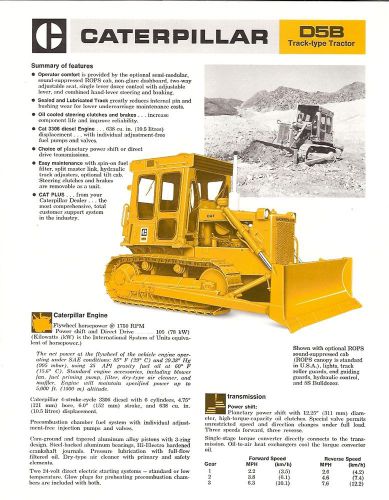 Equipment Brochure - Caterpillar - D5B - Track-type Tractor - c1977 (E1766)