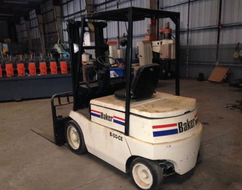 BAKER ELECTRIC FORKLIFT B50CE 5000LB CAPACITY *NO BATTERY*