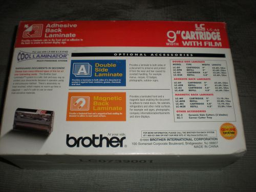 Brother Double Side Cool Laminator LC-A9 Cartridge W/Film 9&#034; LX-900 &amp; LX-910D