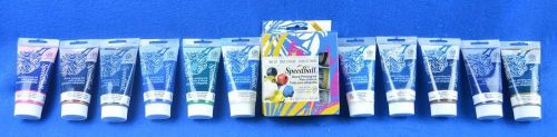 Lot of 11 Speedball Block Printing Ink 2.5 oz and 6 - 1.25 oz MISC COLORS - NEW