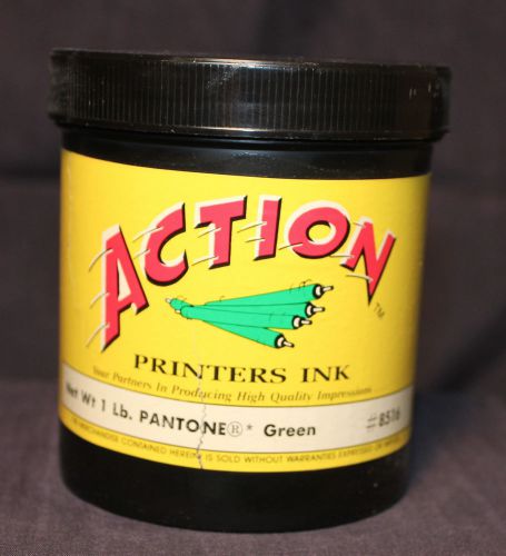 ACTION - Commercial printer ink - 1 lb - Pantone Green #8516