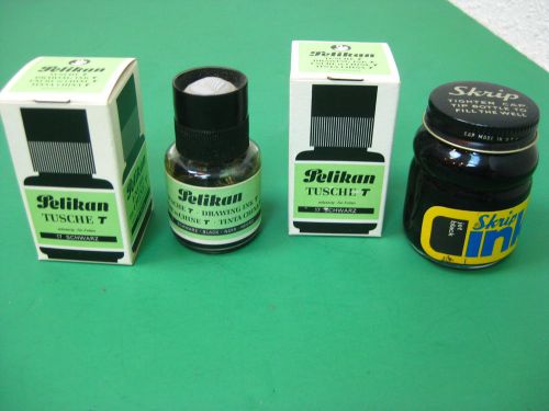 2.5 Bottles Pelikan Tosche 518 Made in Germany Blackt Ink Bottlles
