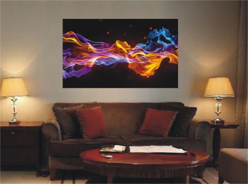 2x 18&#034;x30&#034; canvas art print poster flames picture print (no frame) - 65 for sale