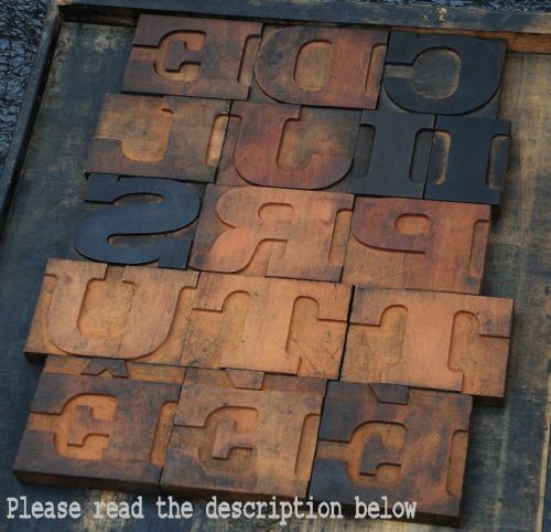 Fat Wood Type character - You Choose &#034;your&#034; letter - Letterpress wooden ABC