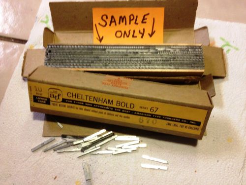 VTG RARE Pkg unused/still sealed/letterpress lead letters - 10pt Cheltenham Bold