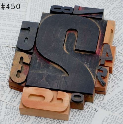 mixed numbers 0-9 letterpress wood printing block wooden type stamp vintage 123