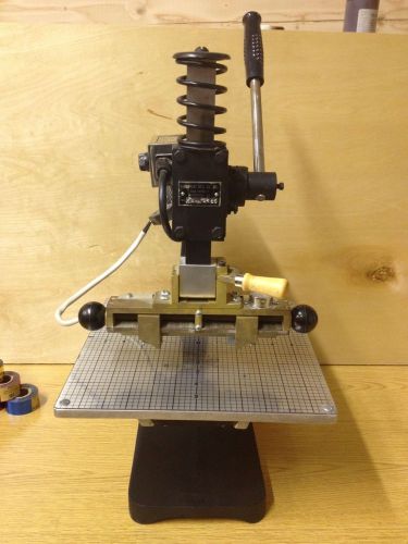 KWIKPRINT MODEL 55 HOT FOIL STAMPING MACHINE  W/ACCESSORIES Kwik print