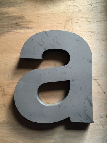 Indoor/outdoor industrial gray metal channel letter gemini inc - &#034;a&#034; for sale