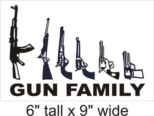2X GUN FAMILY Removable Wall Art Decal Vinyl Sticker Mural Decor-FA213