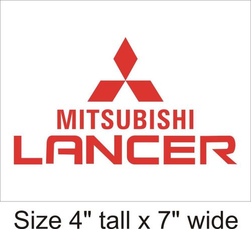 Mitsubishi LANCER Logo Vinyl Sticker Decal Car Truck Bumper - 1367