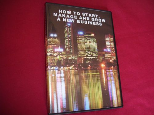 QQ3   HOW TO START, MANAGE, AND GROW A NEW BUSINESS - SET OF 2 DVD&#039;S