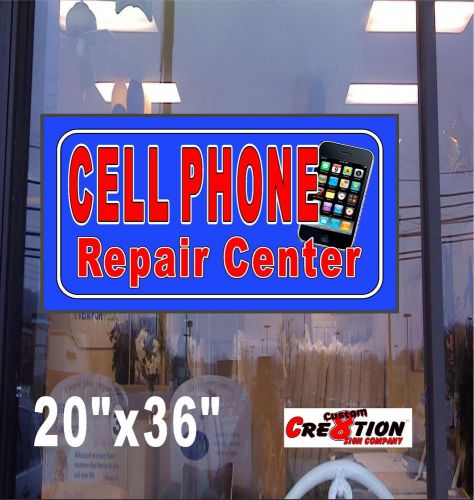 Led light box sign - 20&#034;x36 cell phone repair center - window- wall sign, iphone for sale