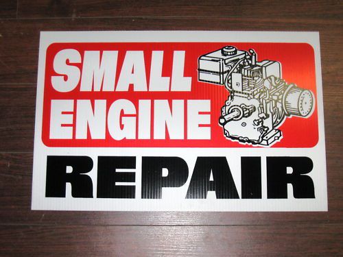Auto repair shop sign: small engine repair for sale