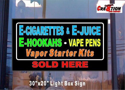 20&#034; x 30&#034; led light box sign - e cig, e juice, e hookah, vape pens - sold here for sale