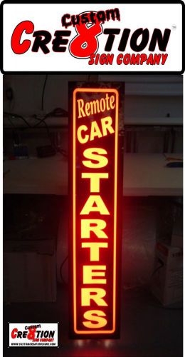 Led light box sign- remote car starters - neon/banner alternative 46&#034;x12&#034; for sale