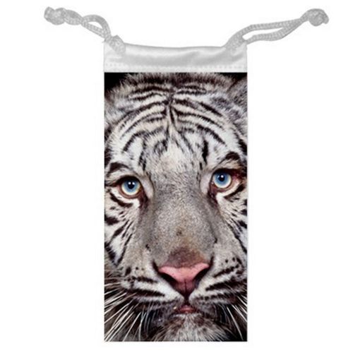 White Tiger Jewelry Bag or Glasses Cellphone Money for Gifts size 3&#034; x 6&#034;
