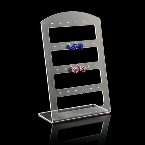 24 holes Earrings white Display Stand Organizer Jewelry Holder Showcase Rack