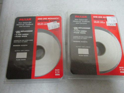 2 Paxar Pricing Labels 1131 Labeler 2500 Plain White Label NIB - Estate Listing