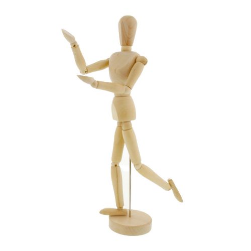 US Art Supply 12&#034; Male Manikin Wooden Art Mannequin Figure