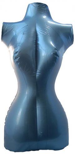 Inflatable Torso Women no Leg Easy Carry Mannequin Silver Color