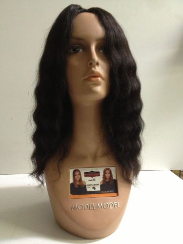 100% Human Hair MANNEQUIN HEAD With HAIR DISPLAY WIG HOLDER PLASTIC PVC 18&#034; TALL