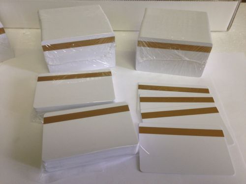 250 ultracard white cr80 .30 mil - pvc cards hi co 2 track - gold mag stripe for sale