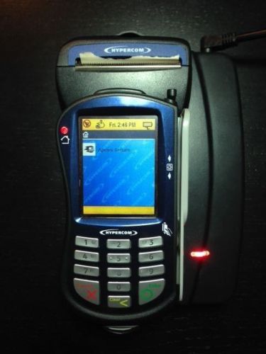 Hypercom Optimum M4100 Mobile Credit Card Machine Terminal, Printer &amp; Dock incl.