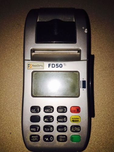 FIRST DATA FD50Ti Dual Comm Credit Card Machine With Power Supply