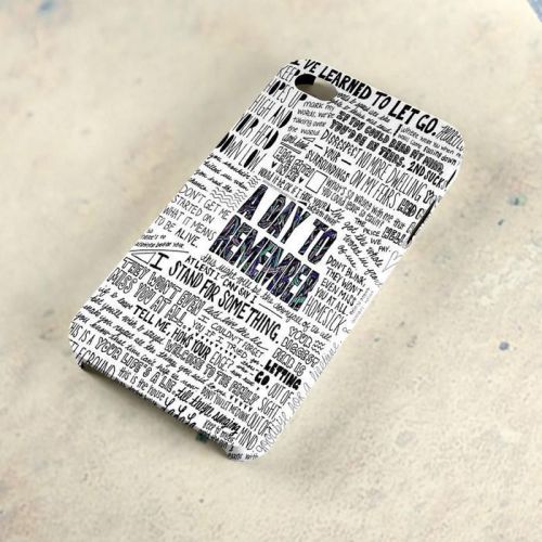 A Day To Remember All Lyric Quote Colla A22 New iPhone 4/5/6 Samsung Galaxy Case