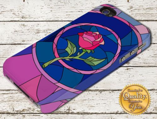 Beauty And the Beast Disney Rose Glass iPhone 4/5/6 Samsung Galaxy A106 Case