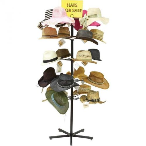 Casual Outfitters Floor Display Hat Rack 20 Hangers Black Construction Sign Hldr