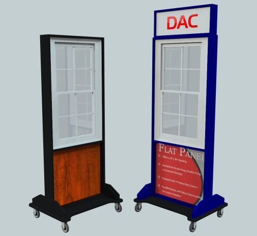 Elite Window Display Flat Panel Trade Show Home Show Rolling Double Hung