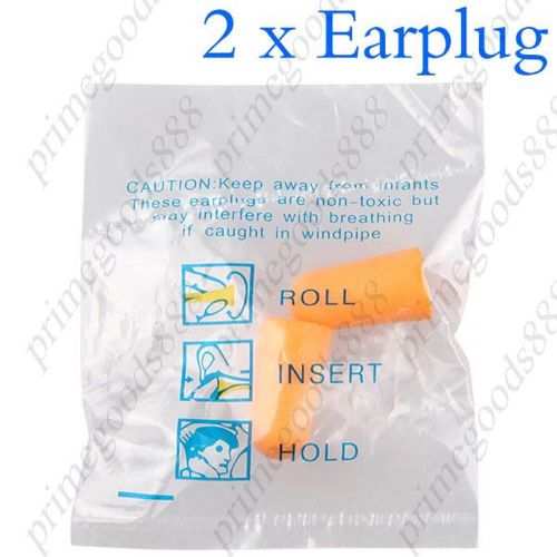 2 Feather Weight Reusable Sponge Noise Isolation In Ear Earplugs Free Shiiping