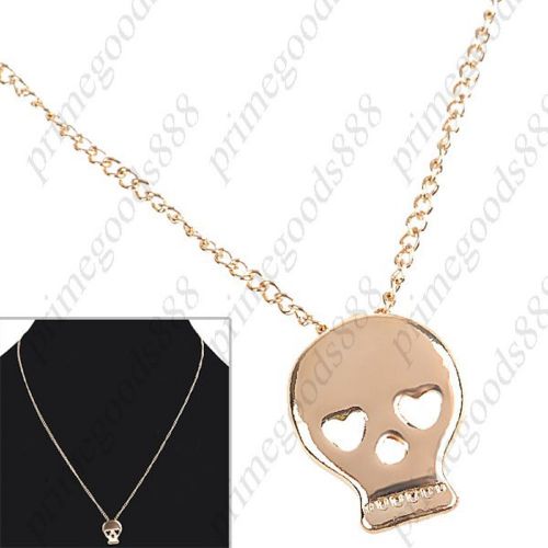Skeleton Golden Clavicle Chain Necklace with Chic Pendant for Girl Free Shipping