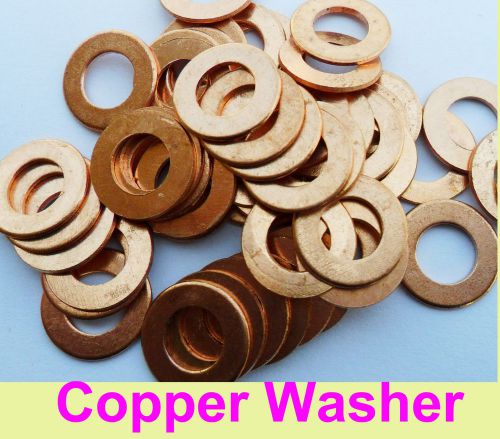 BSP1/4&#034;,3/8,7/8,1/2,3/4,1&#034;,2&#034; Solid sump plug crush sealing copper washer -US