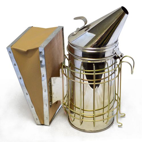 Aspectek beekeeping supplies accessories large bee hive smoker 11 x 4 inches for sale