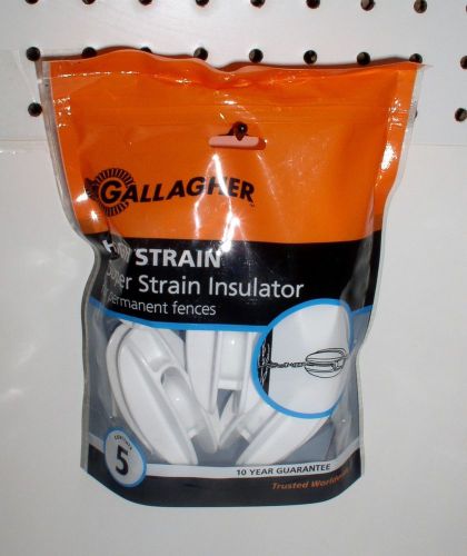 GALLAGHER SUPER HIGH STRAIN white INSULATOR bag of 5 PERMAMENT ELECTRIC FENCES